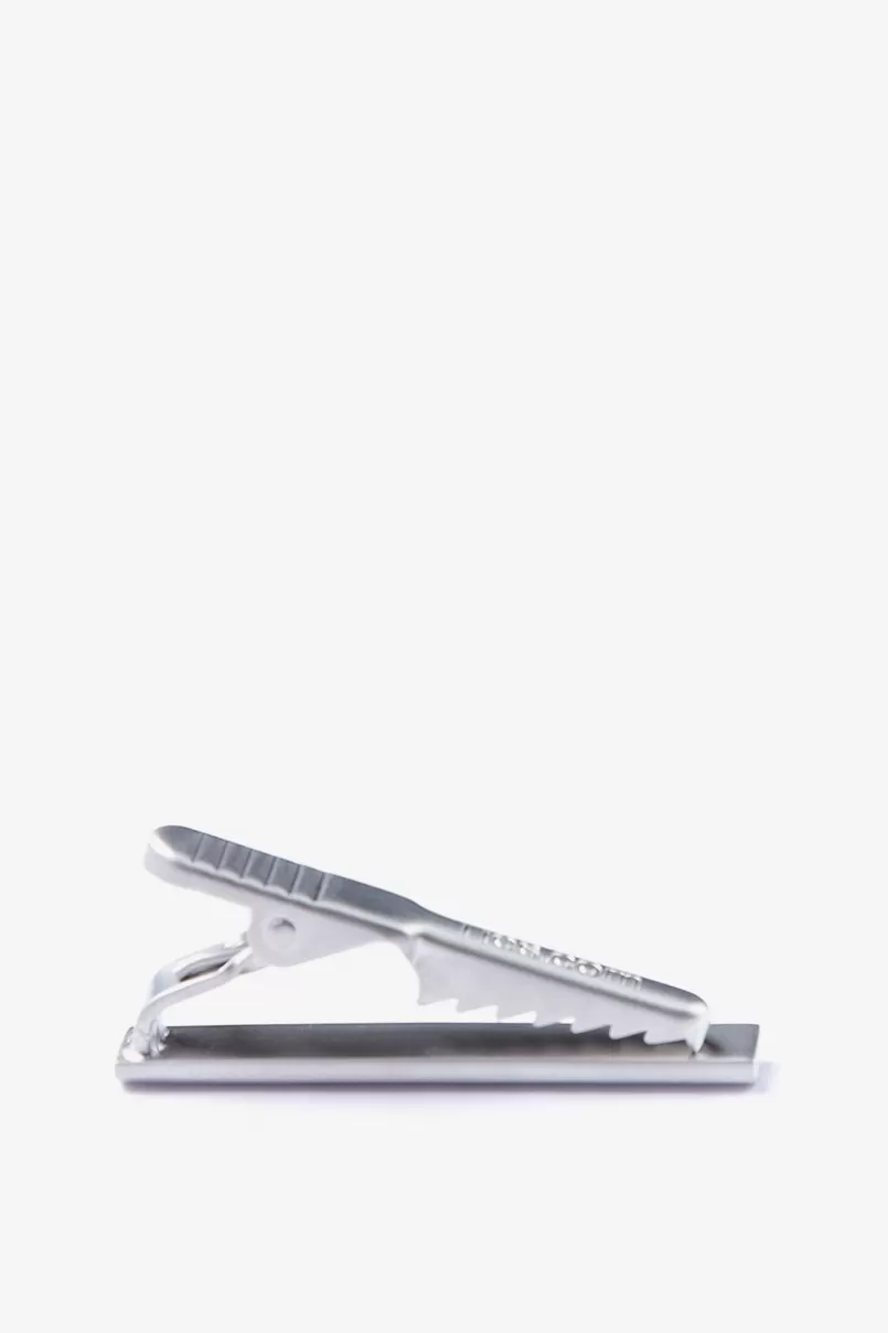 Ties Frosted Curve Tie Bar Silver Sale