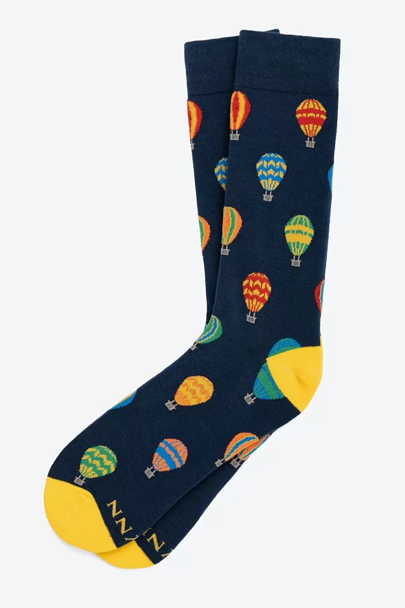 Ties Full of Hot Air Navy Blue Sock Fashion