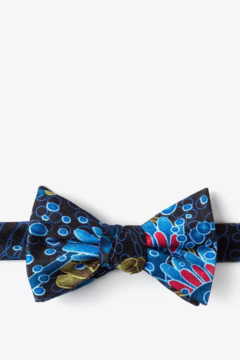 Ties Fungi/Mold Black Self-Tie Bow Tie Cheap