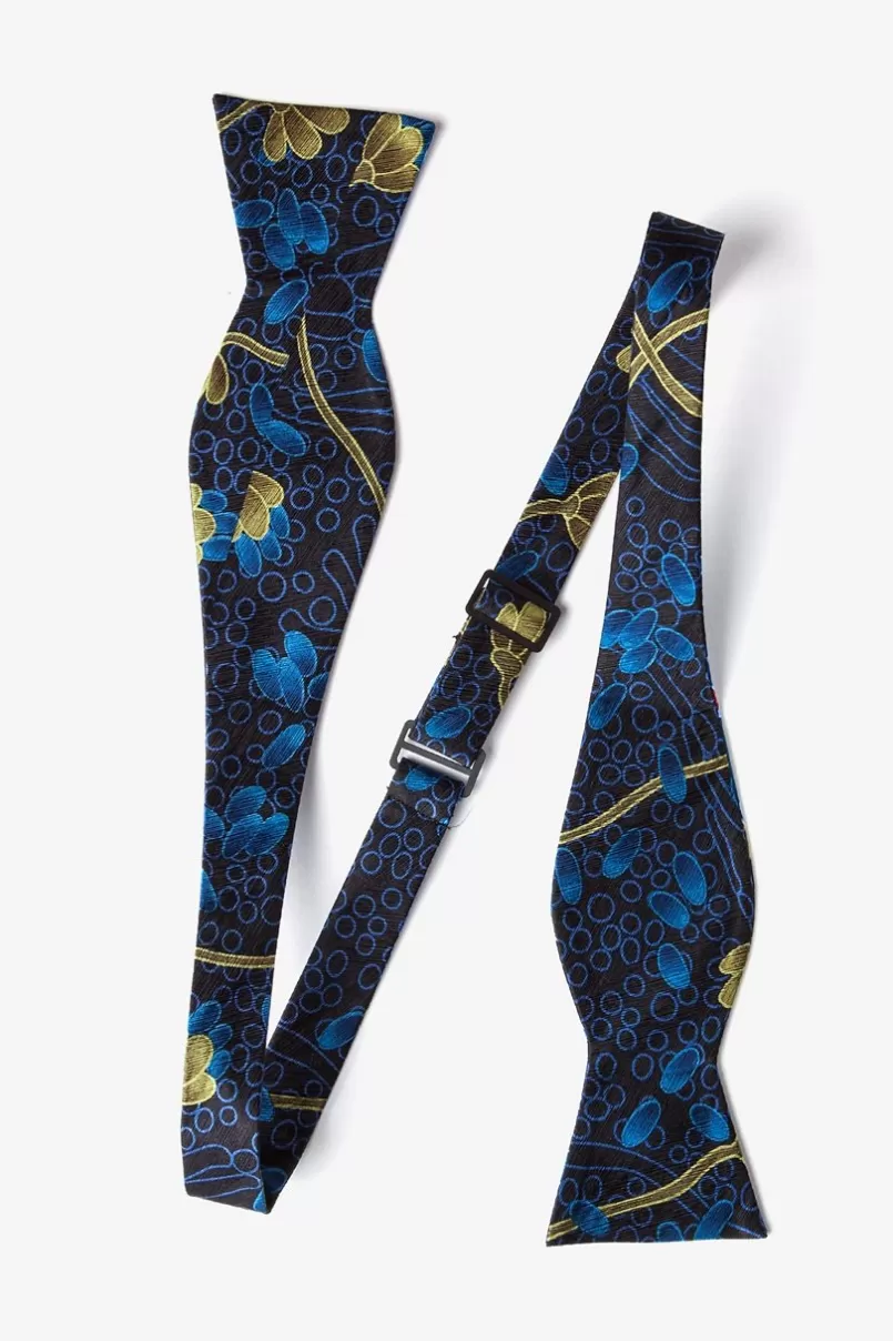 Ties Fungi/Mold Black Self-Tie Bow Tie Cheap