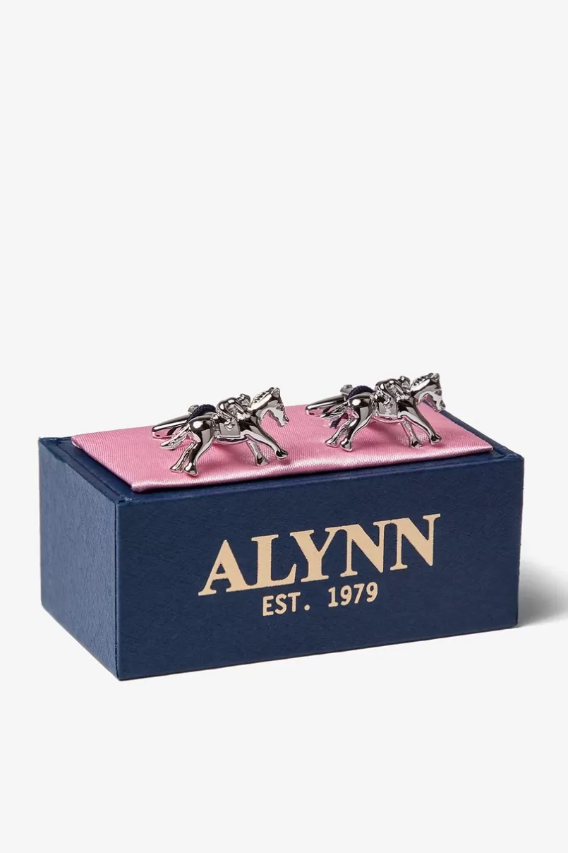 Ties Galloping Horses Silver Cufflinks Store