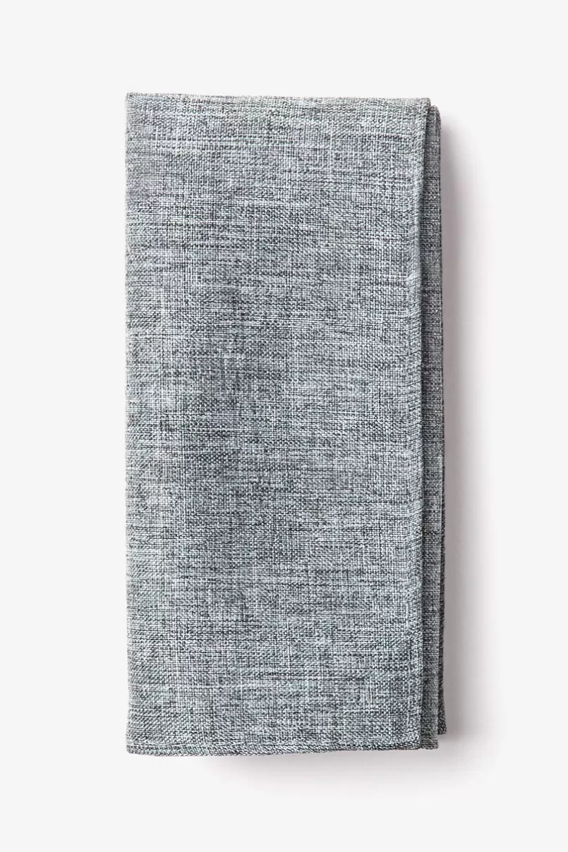 Ties Galveston Pocket Square Charcoal Cheap