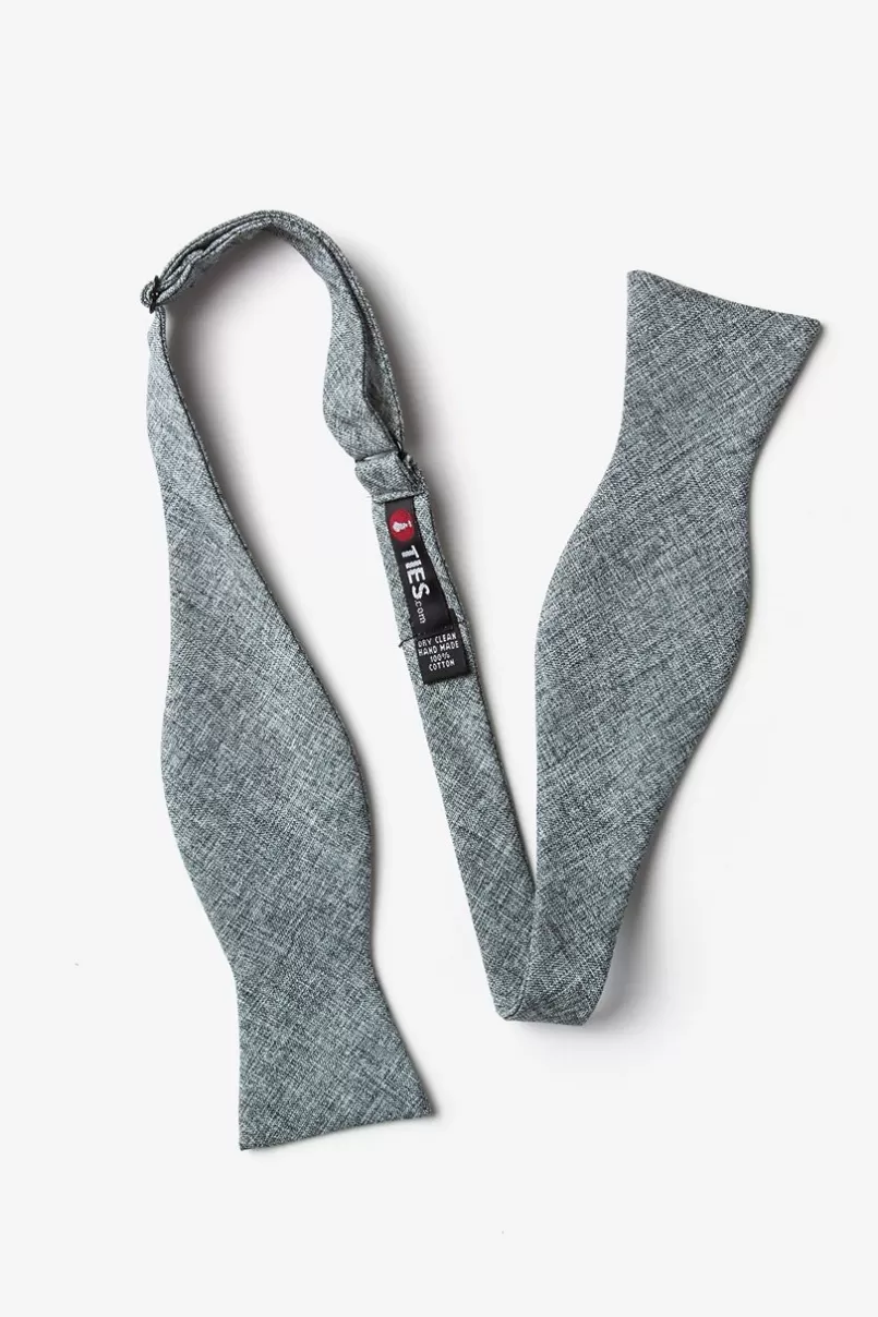 Ties Galveston Self-Tie Bow Tie Charcoal Shop