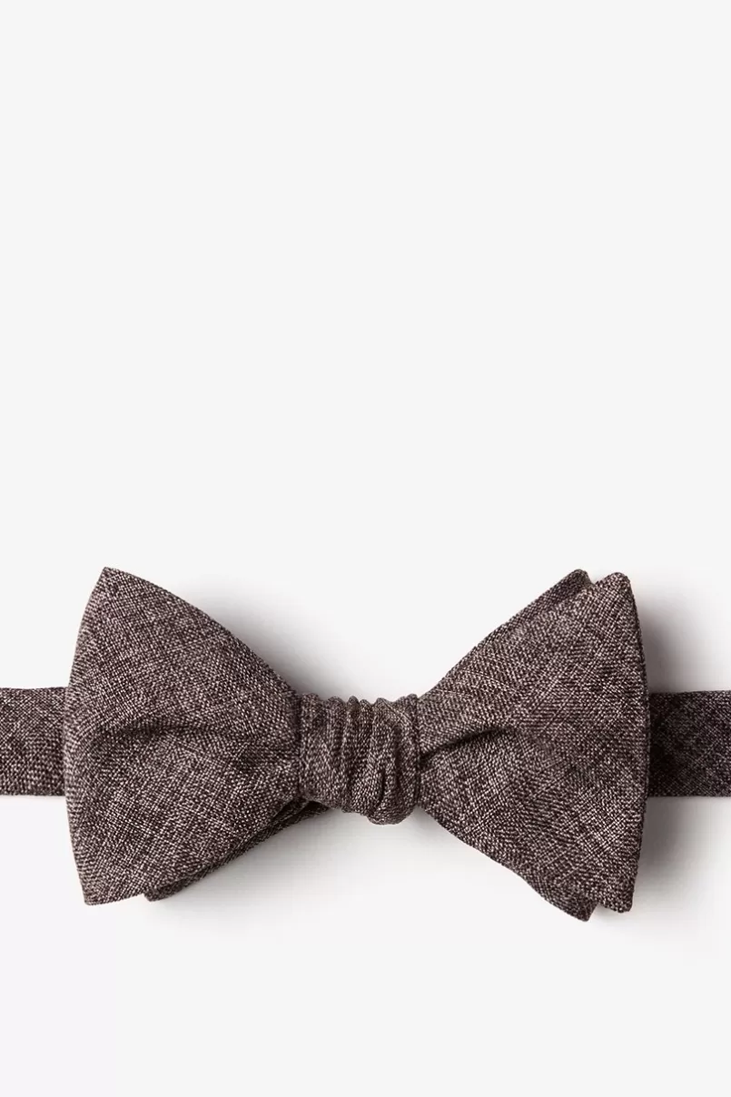 Ties Galveston Dark Brown Self-Tie Bow Tie DarkBrown Sale