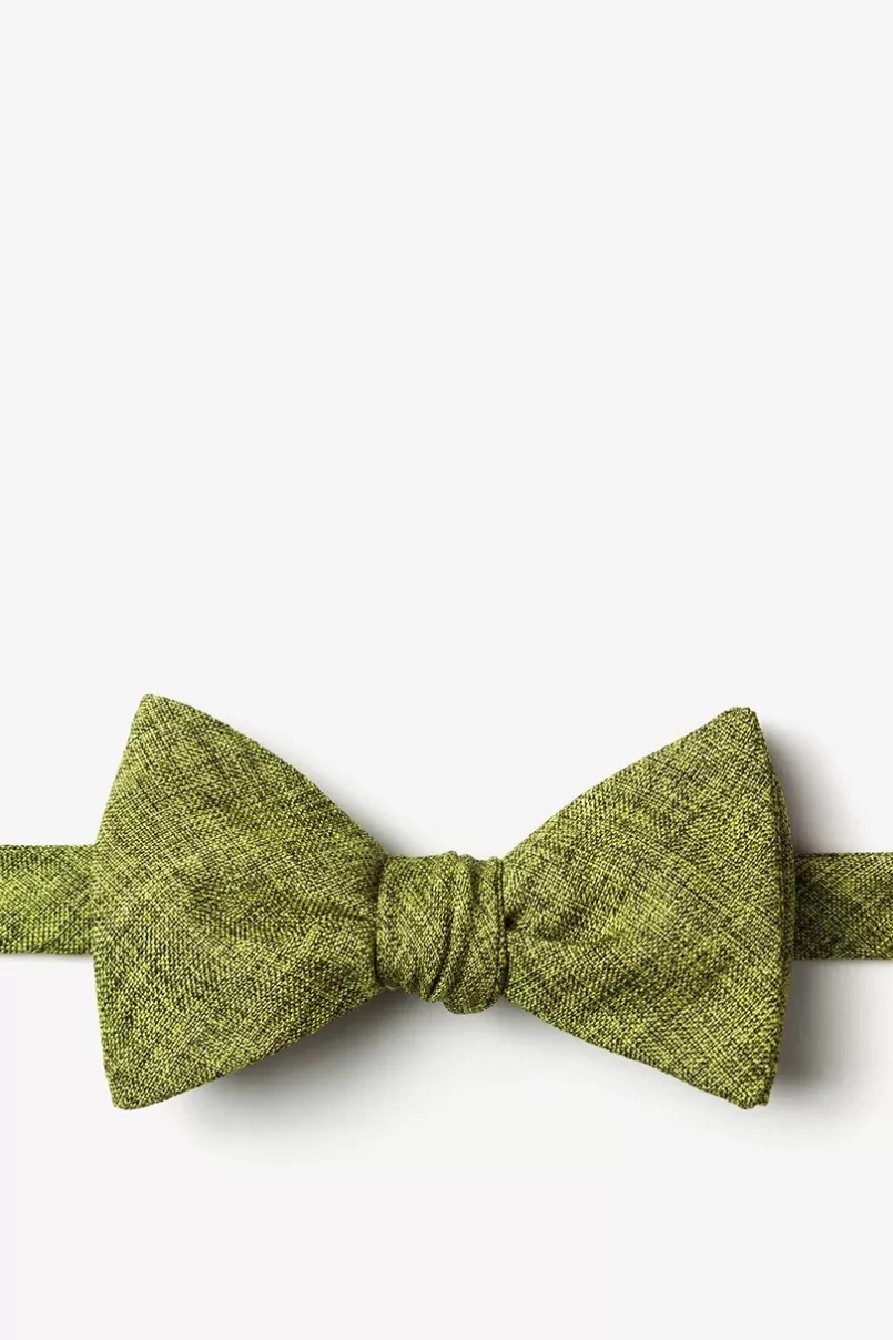 Ties Galveston Lime Green Self-Tie Bow Tie LimeGreen New