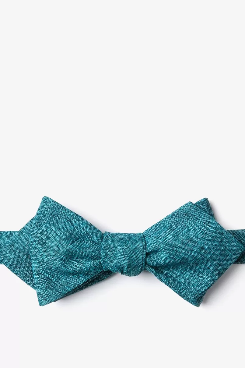 Ties Galveston Diamond Tip Bow Tie Turquoise Shop