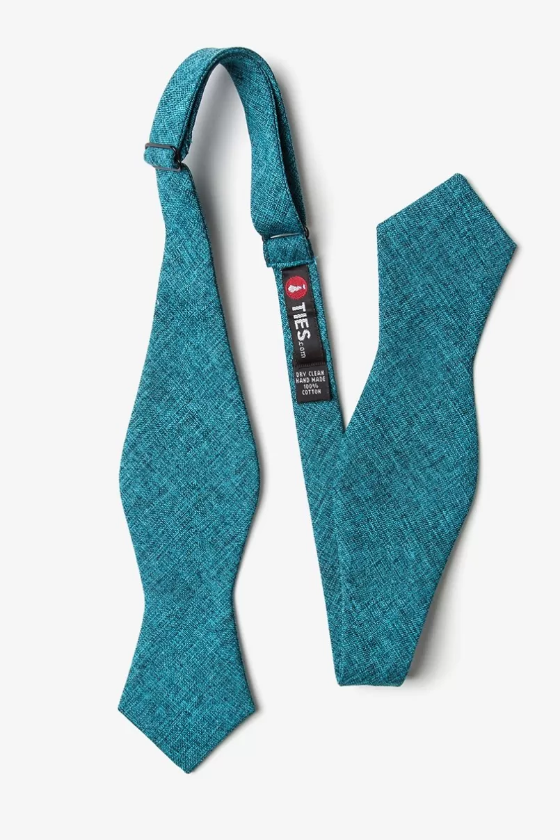 Ties Galveston Diamond Tip Bow Tie Turquoise Shop