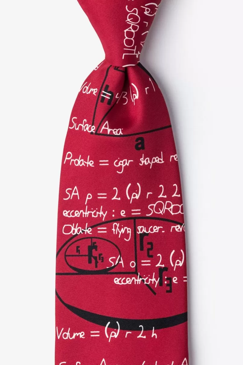 Ties Geometry Red Tie Cheap