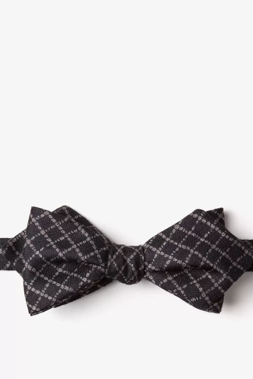 Ties Glendale Diamond Tip Bow Tie Black Best Sale