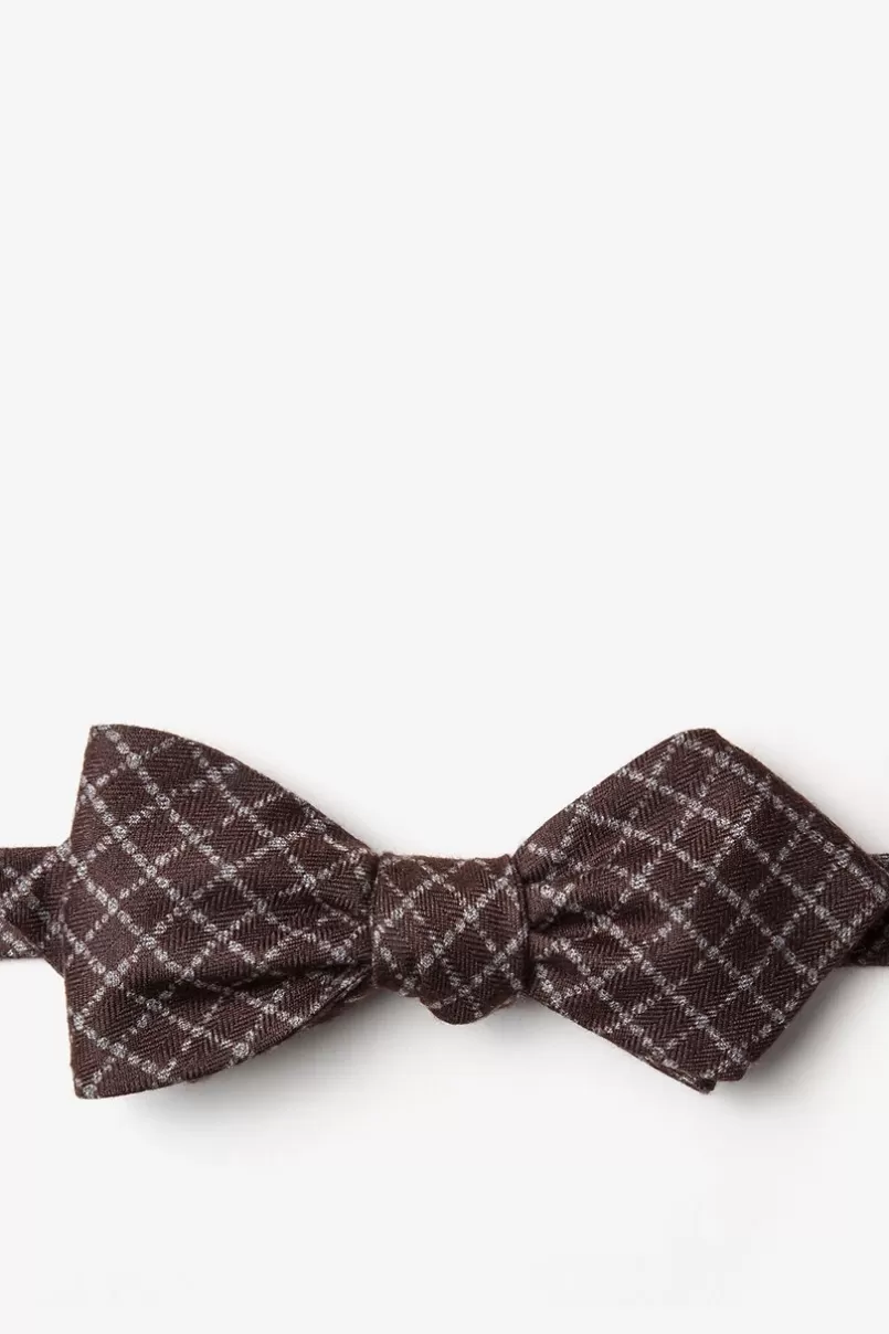 Ties Glendale Diamond Tip Bow Tie Brown Flash Sale