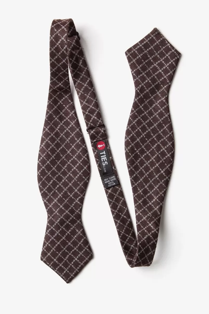 Ties Glendale Diamond Tip Bow Tie Brown Flash Sale