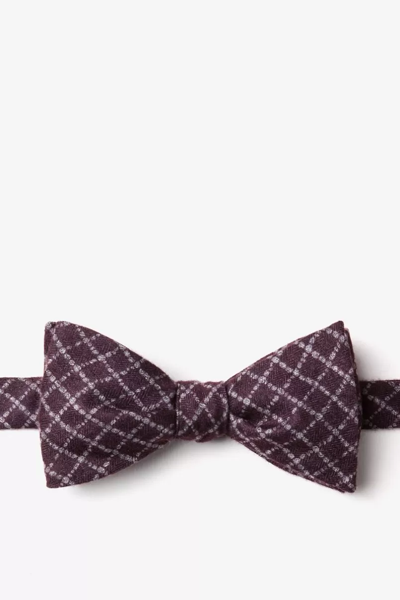 Ties Glendale Maroon Self-Tie Bow Tie Shop