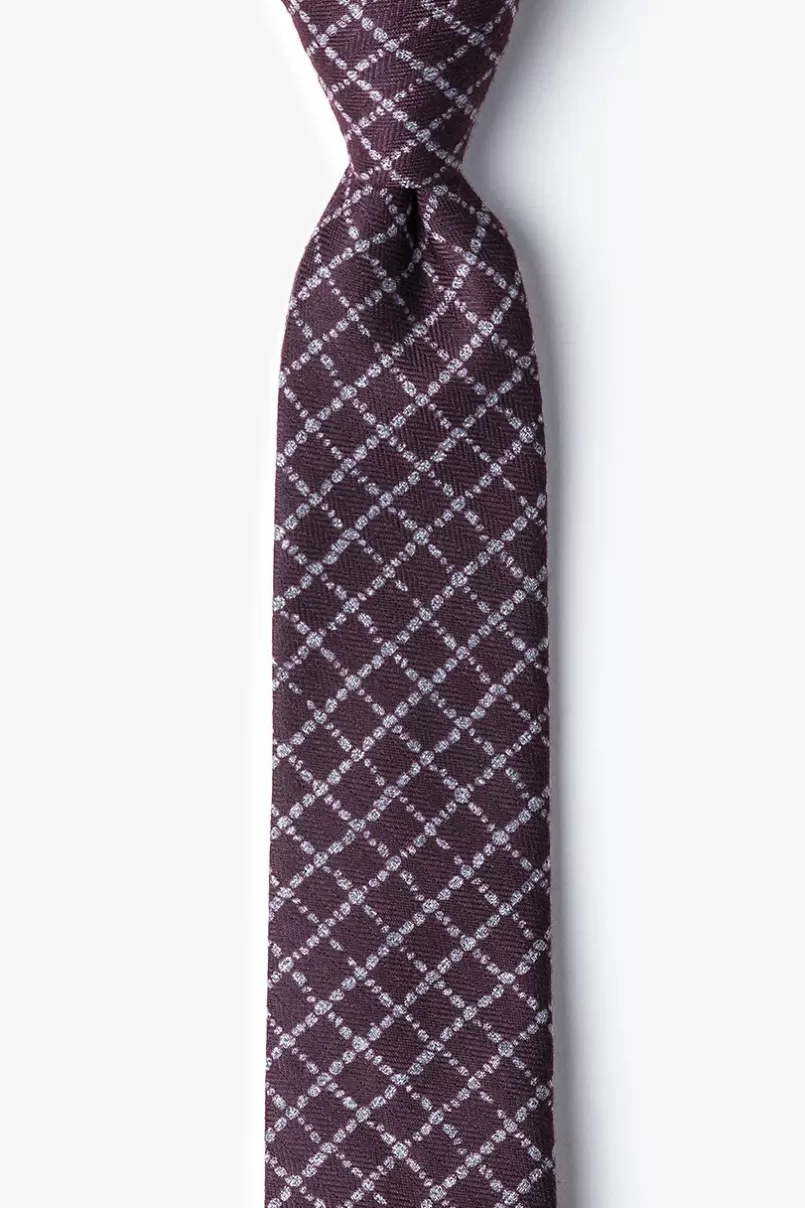 Ties Glendale Skinny Tie Maroon Best