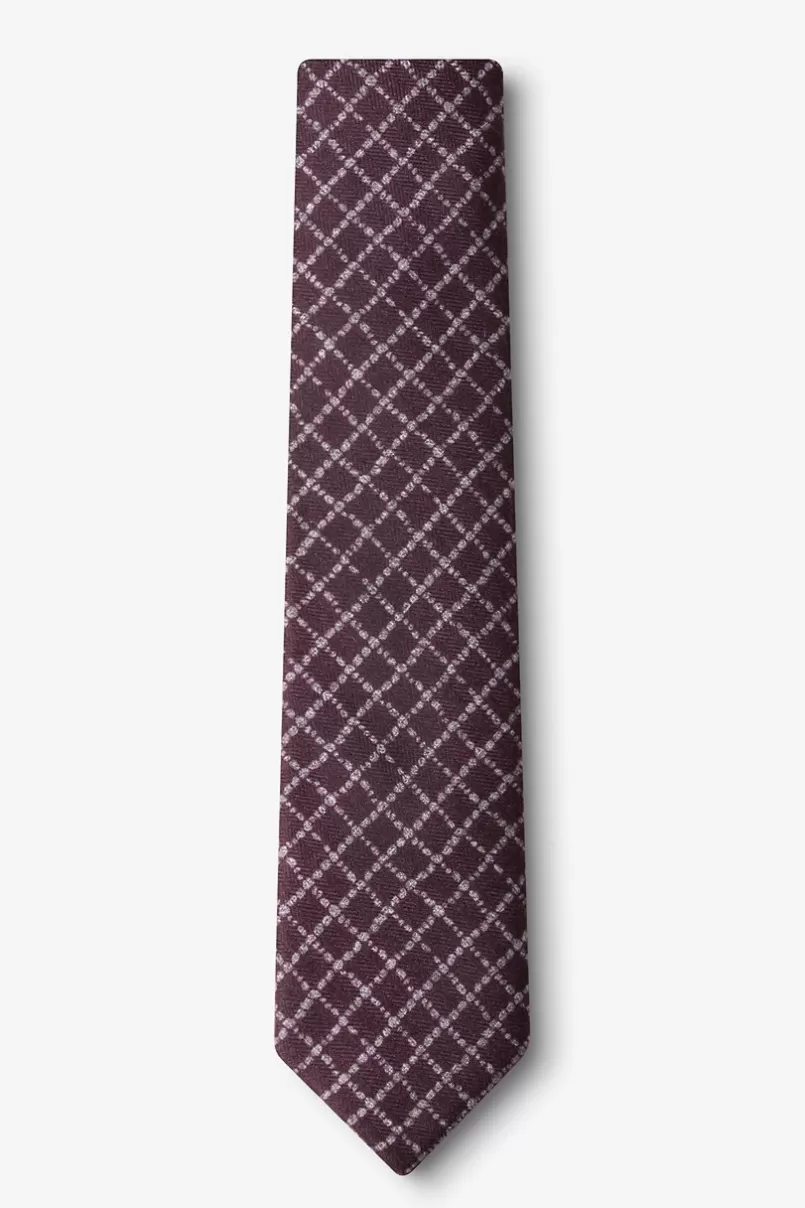 Ties Glendale Skinny Tie Maroon Best