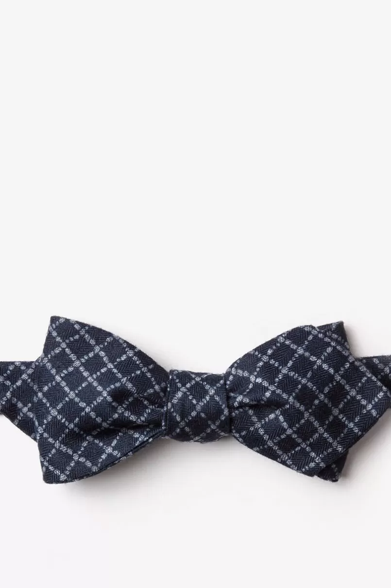 Ties Glendale Navy Blue Diamond Tip Bow Tie NavyBlue Discount