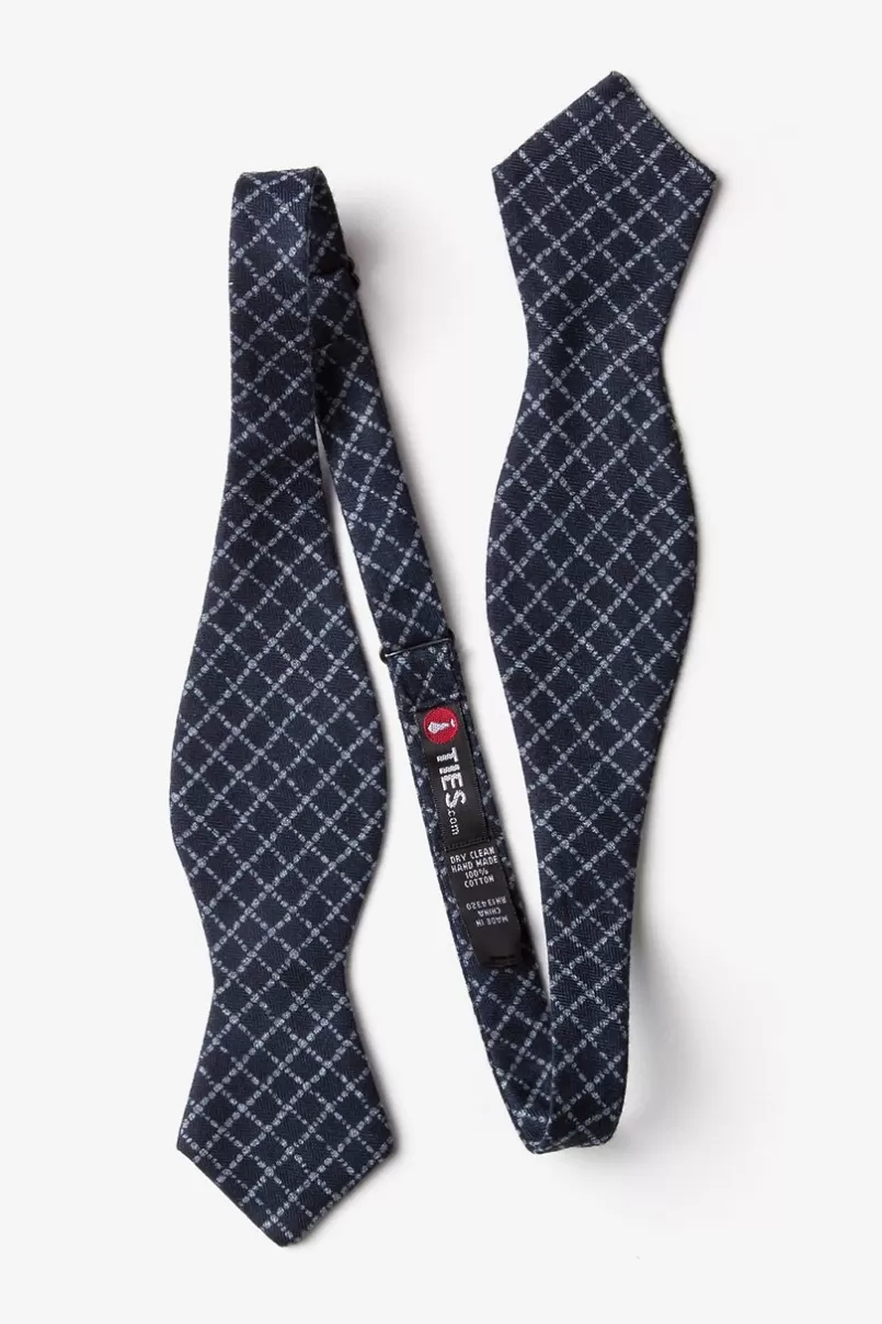 Ties Glendale Navy Blue Diamond Tip Bow Tie NavyBlue Discount
