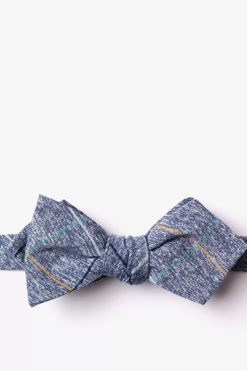 Ties Globe Navy Blue Diamond Tip Bow Tie NavyBlue New