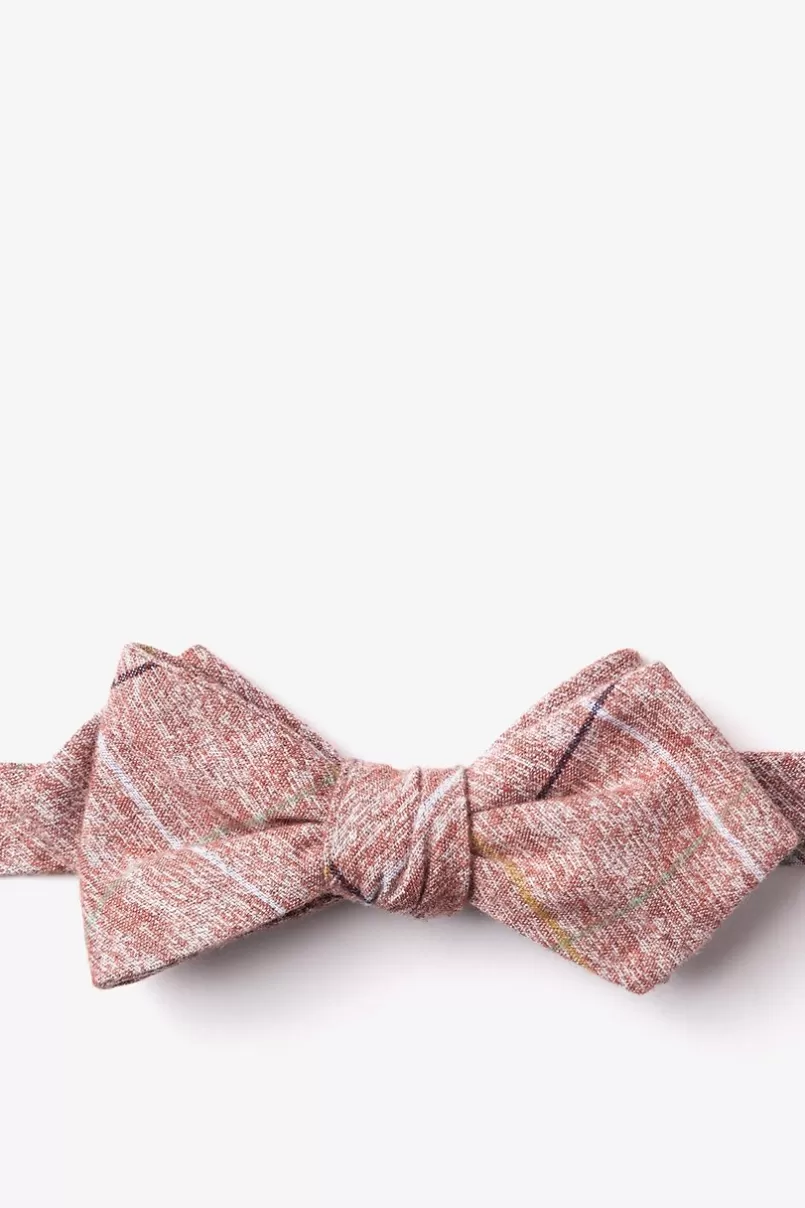 Ties Globe Diamond Tip Bow Tie Red Fashion