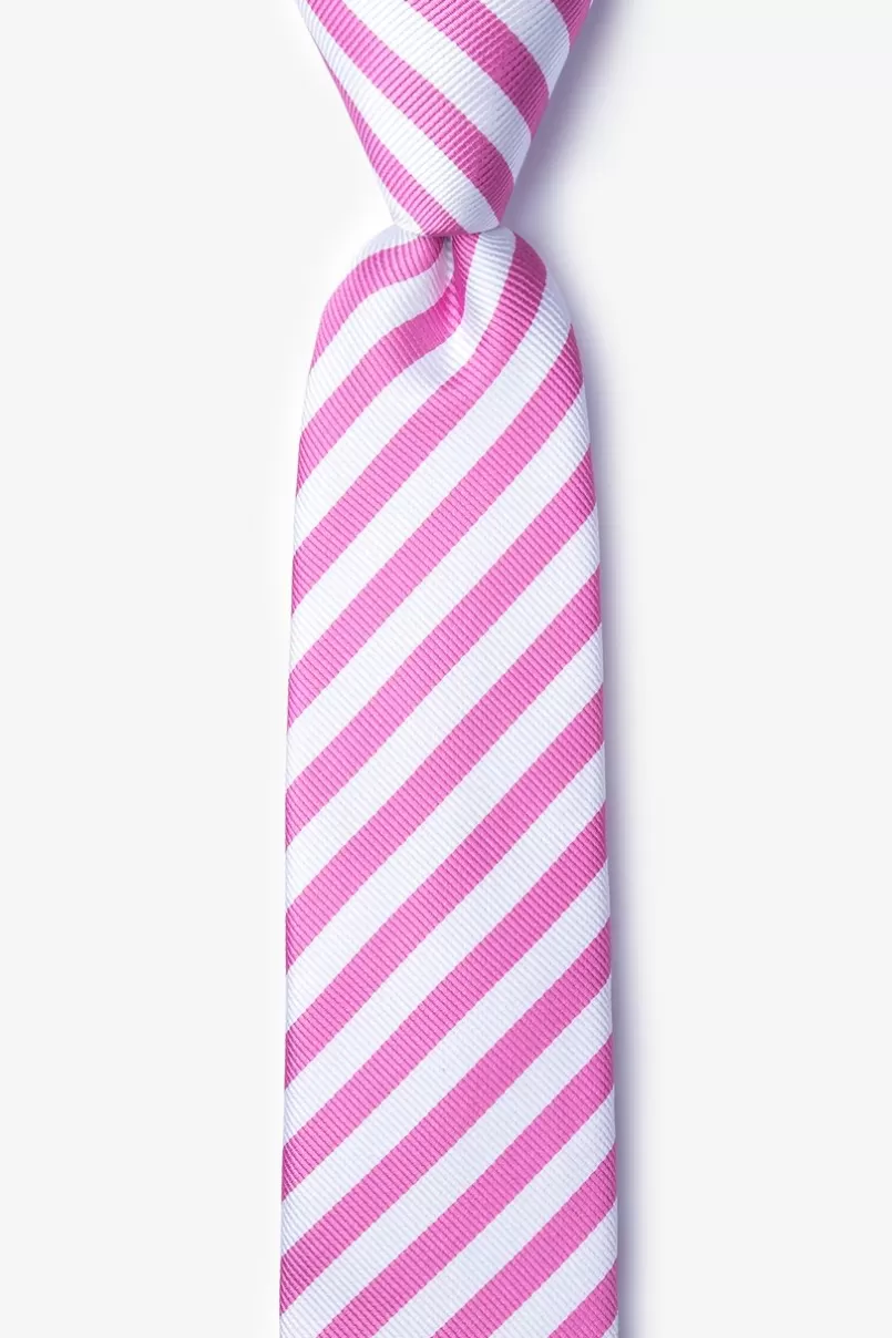 Ties Glyde Pink Skinny Tie Pink&White Clearance