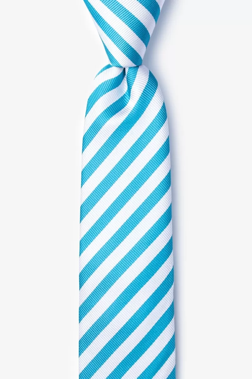 Ties Glyde Teal Skinny Tie Teal&White Cheap