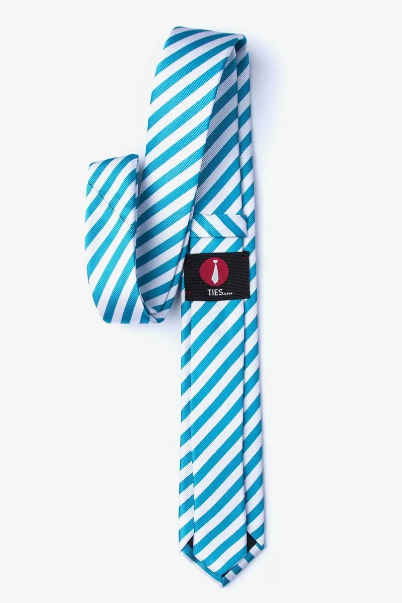 Ties Glyde Teal Skinny Tie Teal&White Cheap