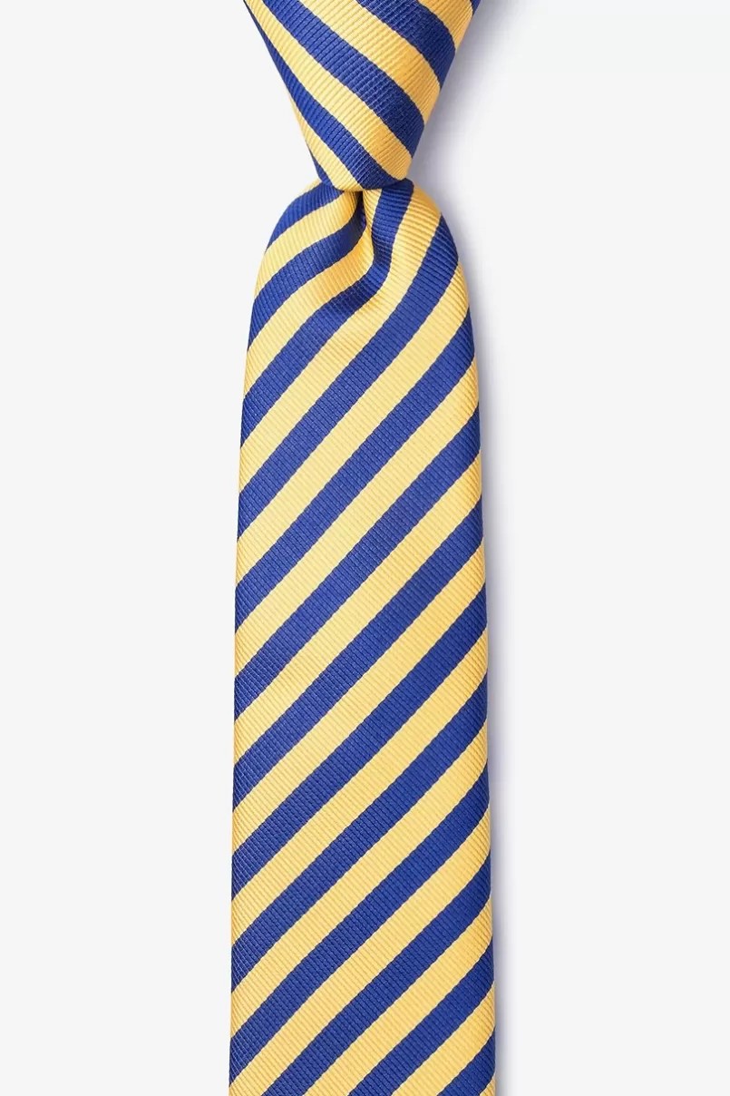 Ties Glyde Yellow Skinny Tie Yellow&NavyBlue Cheap