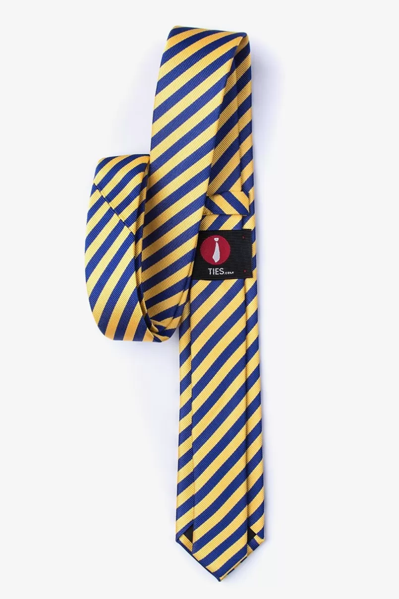 Ties Glyde Yellow Skinny Tie Yellow&NavyBlue Cheap