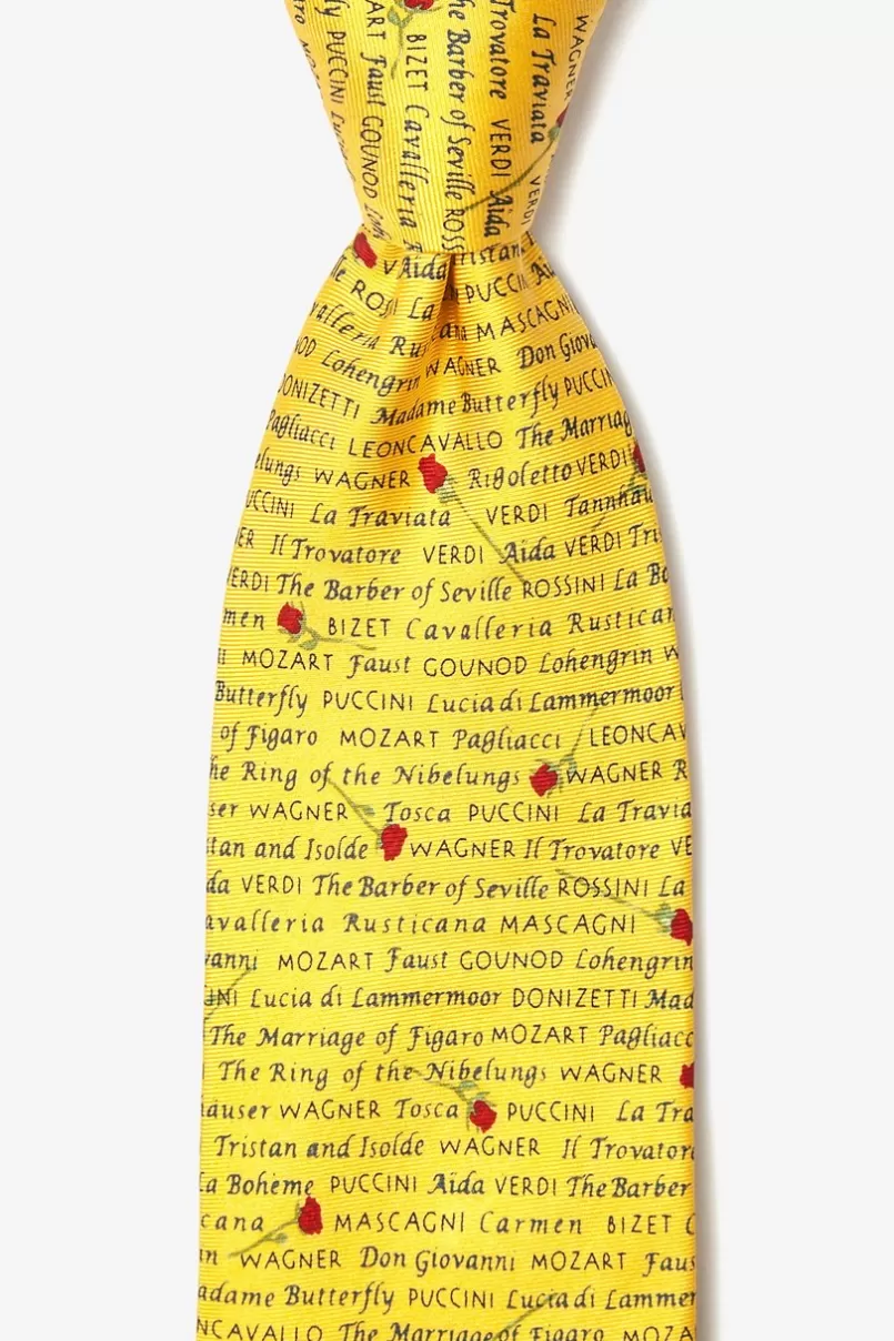Ties Great Operas Yellow Tie Discount