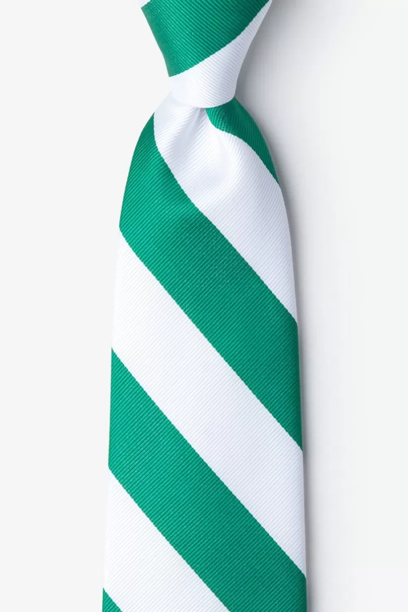 Ties Green & White Stripe Tie Green&White Outlet