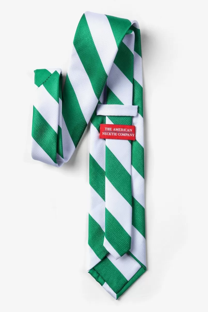 Ties Green & White Stripe Tie Green&White Outlet