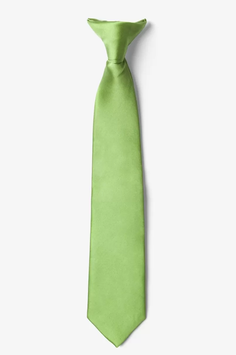 Ties Green Tea Clip-on Tie For Boys GreenTea Best