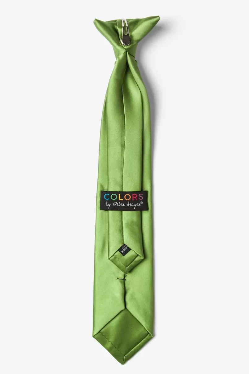 Ties Green Tea Clip-on Tie For Boys GreenTea Best