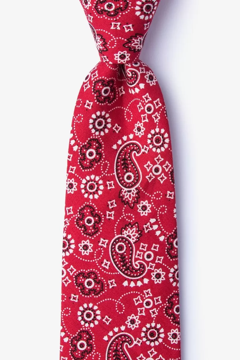 Ties Grove Extra Long Tie Red Flash Sale