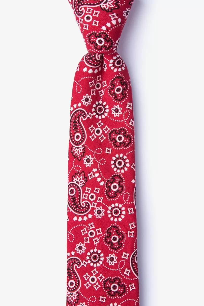Ties Grove Skinny Tie Red Cheap