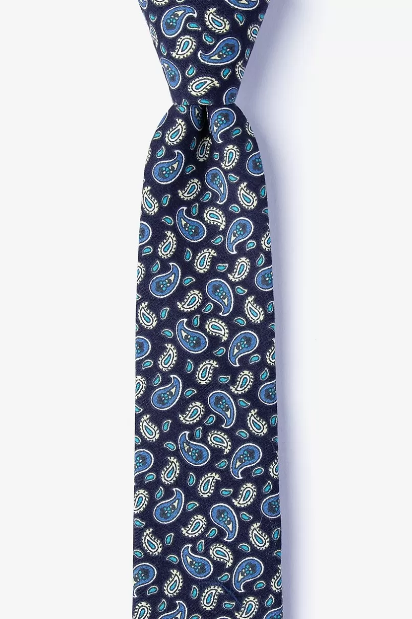 Ties Hamilton Navy Blue Skinny Tie NavyBlue Hot