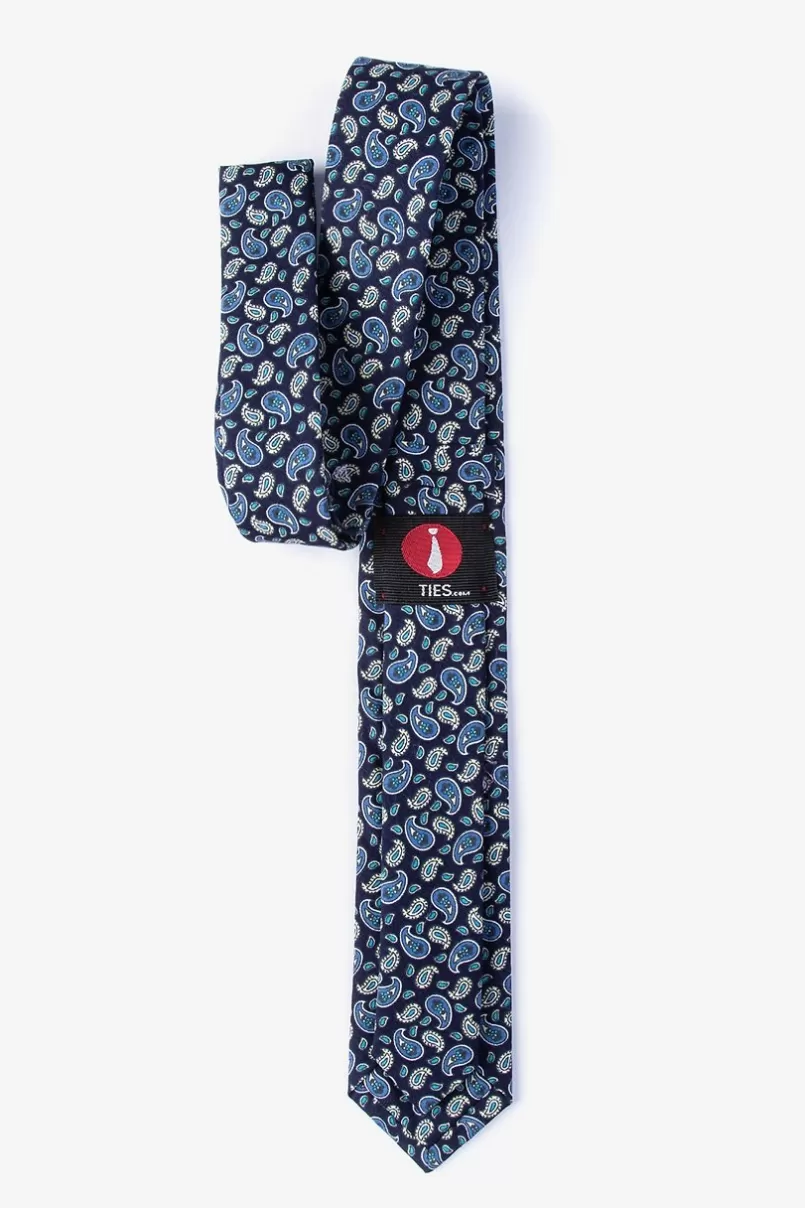 Ties Hamilton Navy Blue Skinny Tie NavyBlue Hot