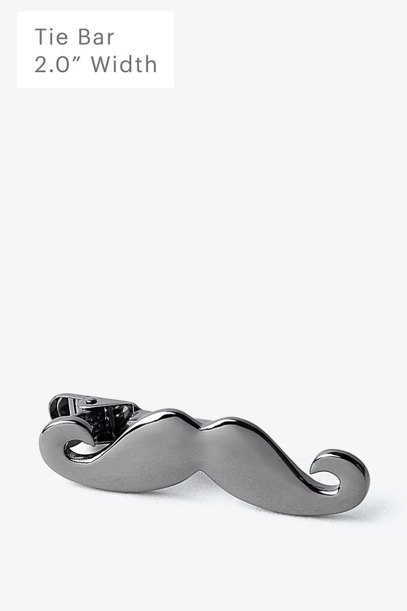 Ties Handlebar Mustache Tie Bar Gunmetal Outlet