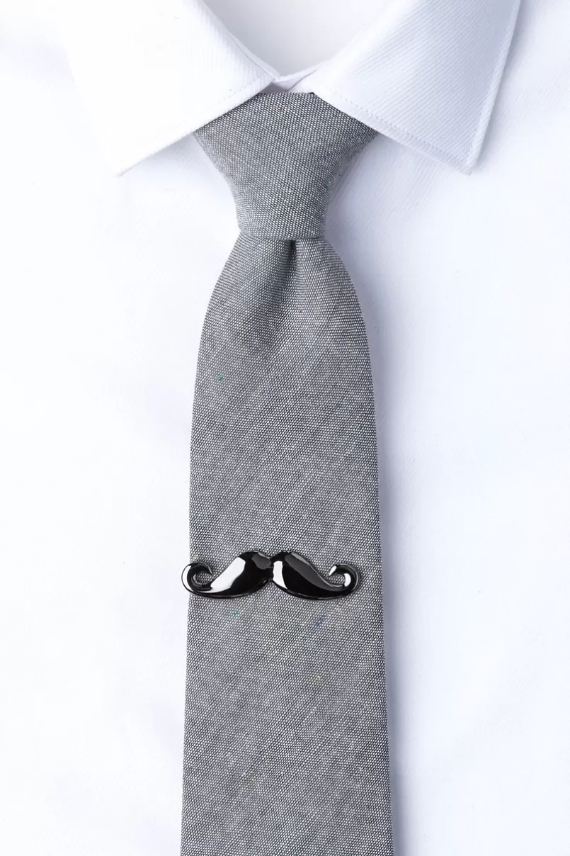 Ties Handlebar Mustache Tie Bar Gunmetal Outlet