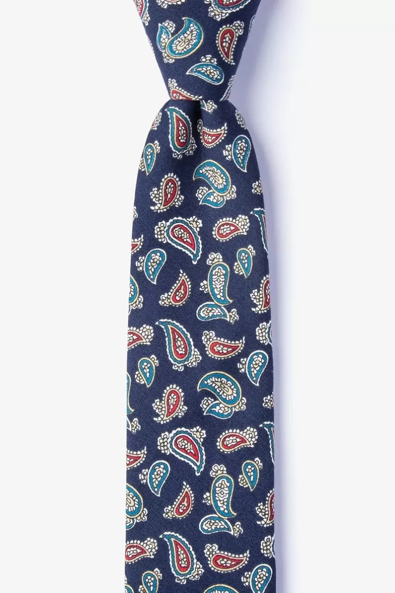 Ties Harrison Navy Blue Skinny Tie New