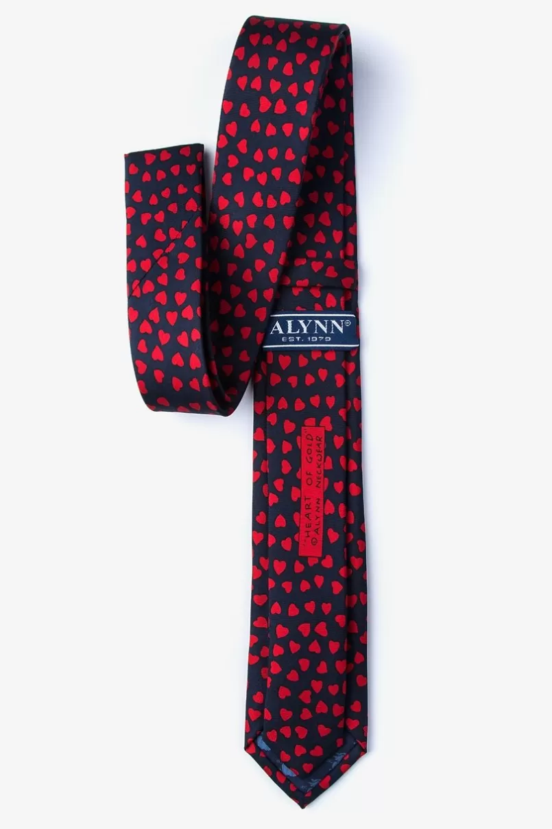 Ties Heart of Gold Navy Blue Skinny Tie Hot