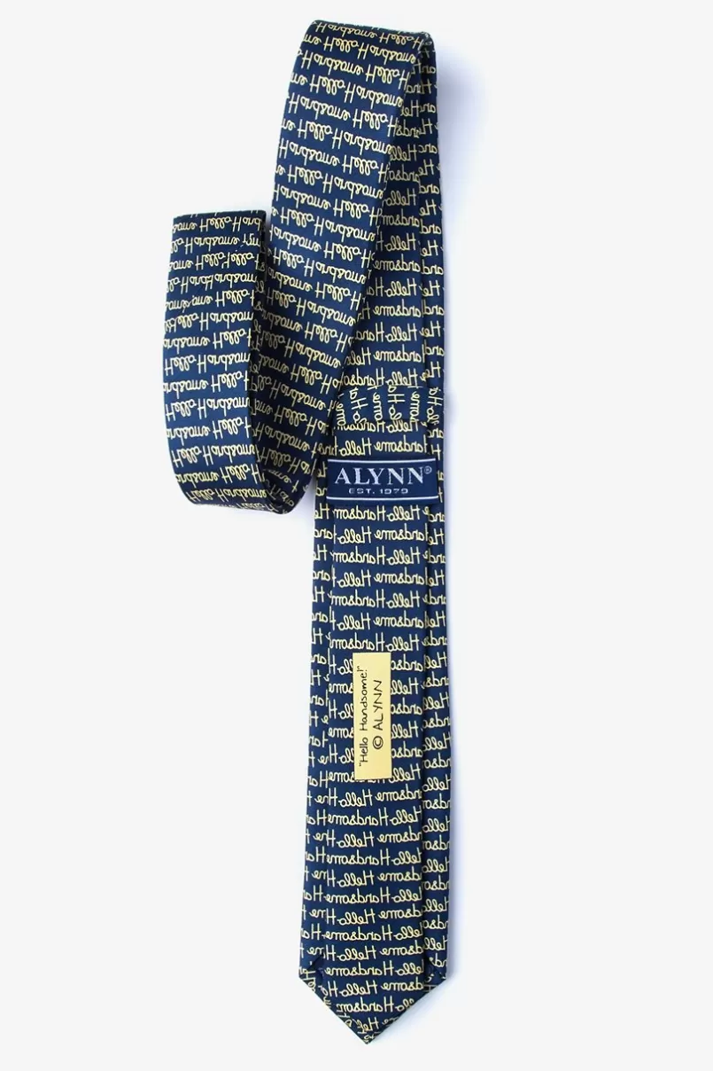 Ties Hello Handsome Navy Blue Skinny Tie Online