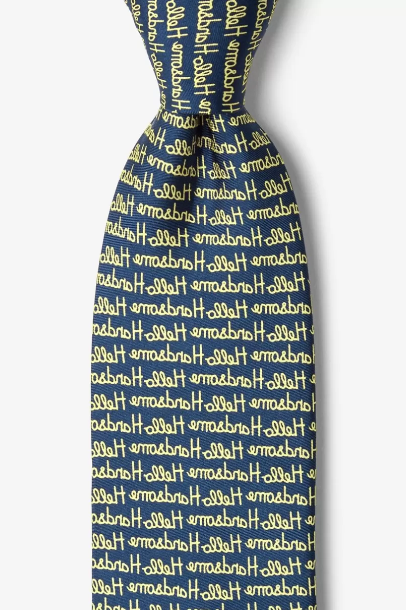 Ties Hello Handsome Navy Blue Tie Best