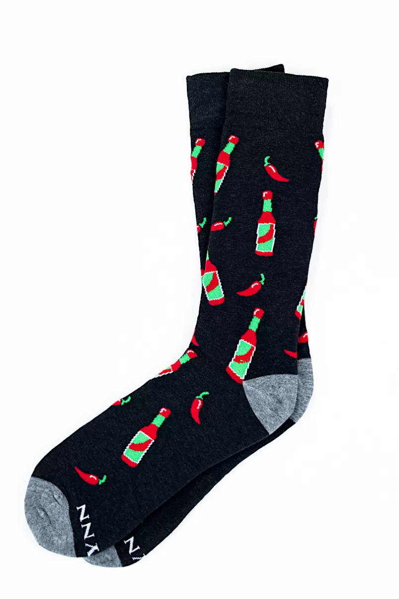Ties Hey Hot Stuff Black Sock Shop