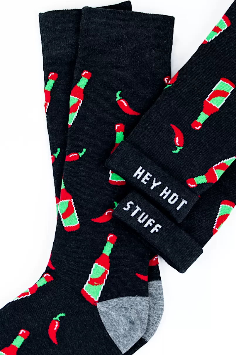 Ties Hey Hot Stuff Black Sock Shop