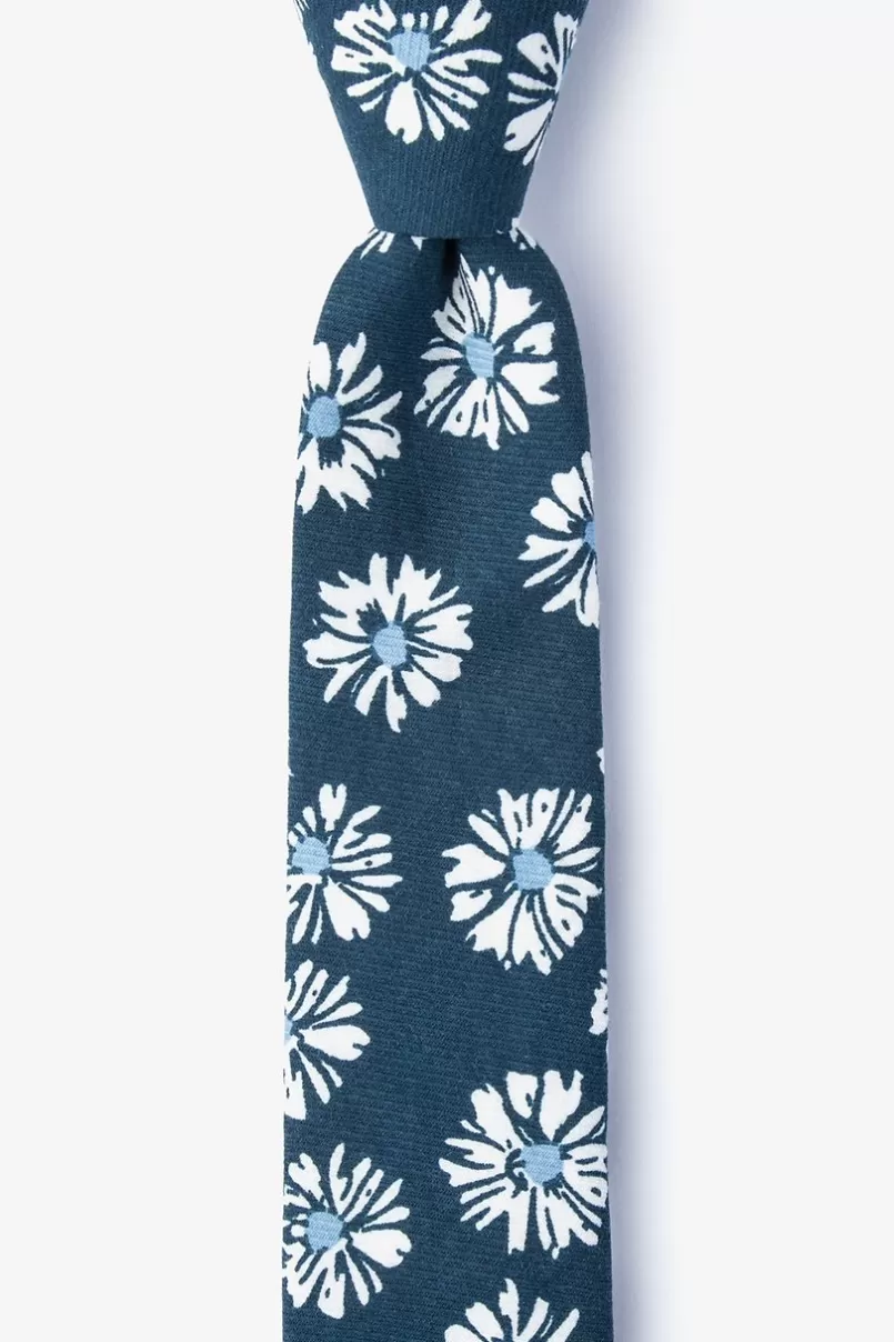 Ties Hinton Navy Blue Skinny Tie NavyBlue Sale