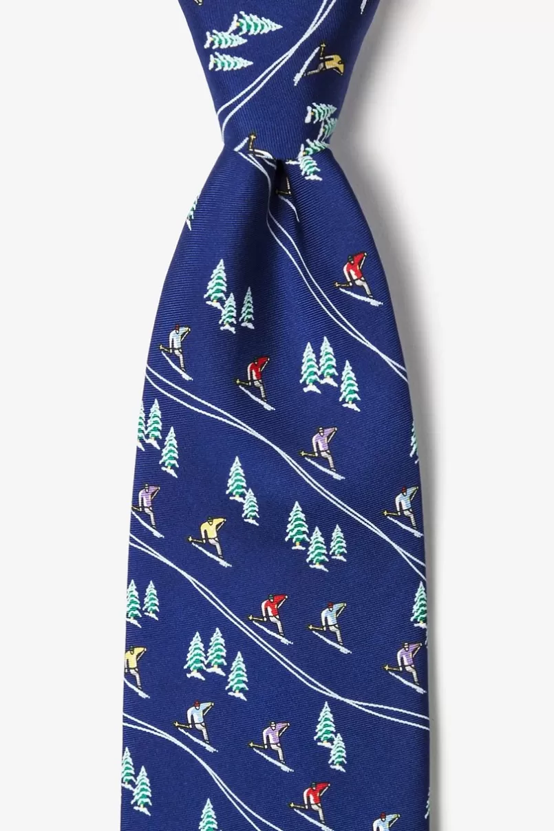 Ties Hitting the Slopes Navy Blue Tie Outlet