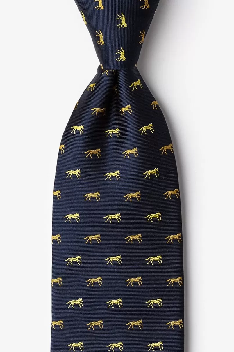 Ties Hold Your Horses Navy Blue Tie Cheap