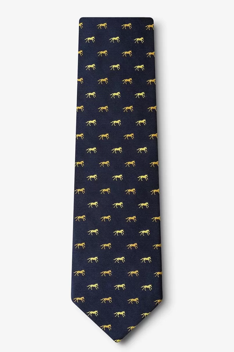 Ties Hold Your Horses Navy Blue Tie Cheap
