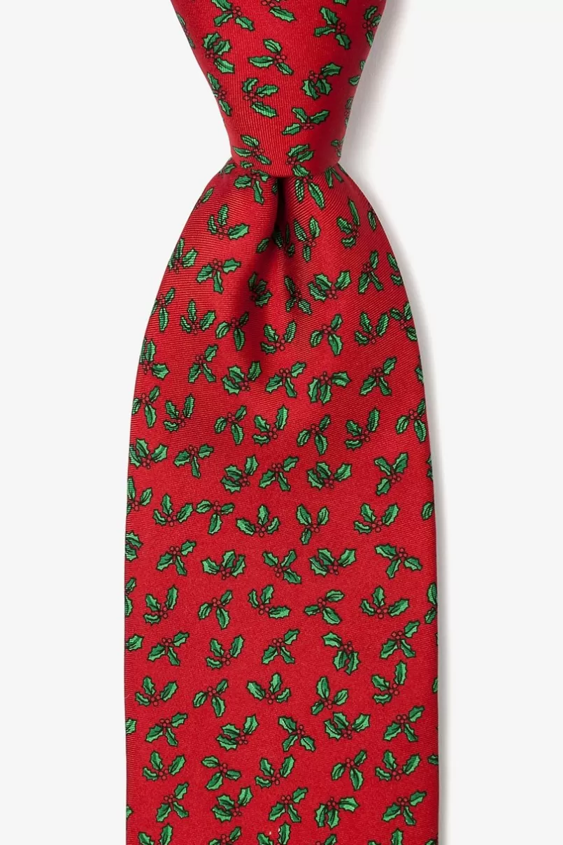 Ties Holly Mini Red Tie Clearance