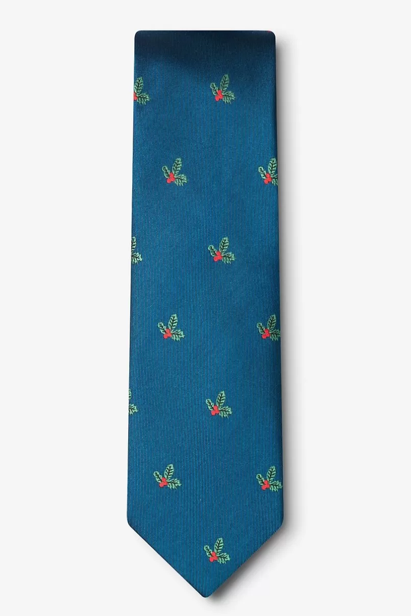Ties Holly-er Than Thou Navy Blue Tie Store